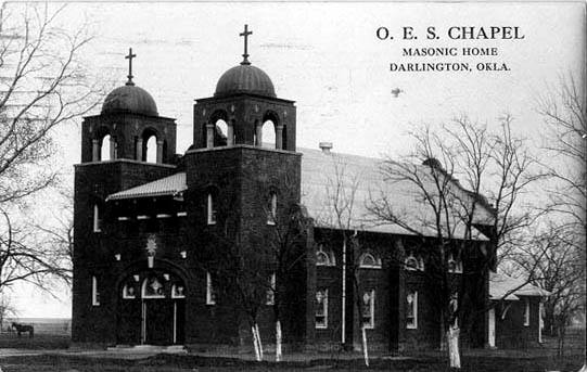 A black and white photo of the chapel as it appeared early in its' life.